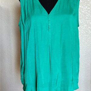NWOT Hilary Radley Teal Relaxed Sleeveless Blouse